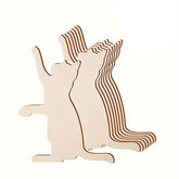 cat wooden ornaments set