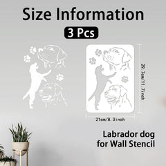 pet dog wall stencil DIY decor