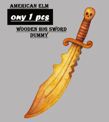 American Elm 1 Pcs Wooden Dummy Sword Cutout for Kids DIY Craft 25 Inch Pirate Sword with Skull Handle Fancy Dress School Project.