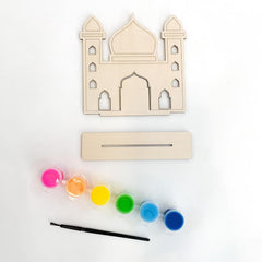 Cliths Set of 3 Paint Your Own Masjid DIY Wood Ramadan Eid Activity Muslim Craft Kit Eid Party Favor