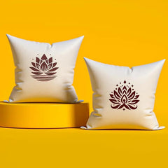 Lotus stencil for glass painting