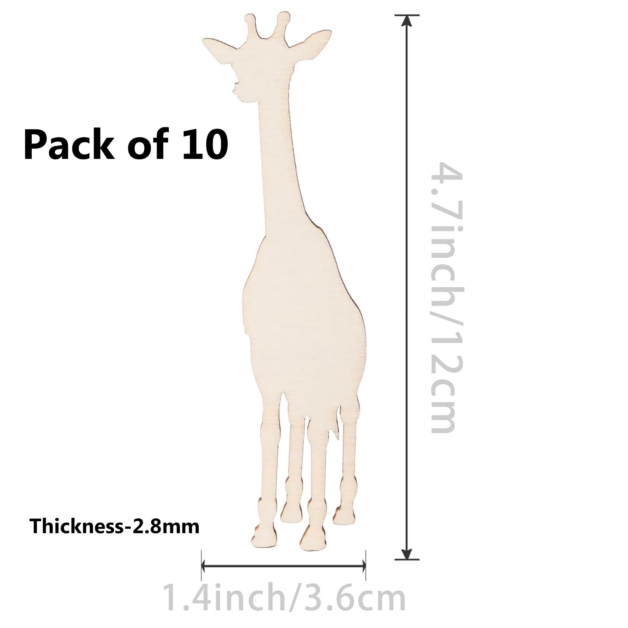 giraffe wooden cutouts for crafts
