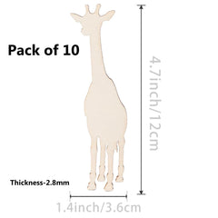 giraffe wooden cutouts for crafts