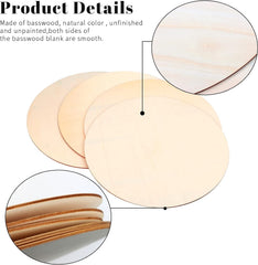 Basswood blanks with natural color, unfinished, and smooth surfaces on a white background.