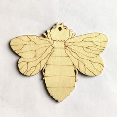 Cliths 25 Pcs Bee Wood Cutouts DIY Craft Shapes for Spring Decor, Unfinished MDF Wood Discs for Party Ornaments