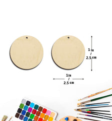 Cliths 50 Pcs Round Wood Earring Blanks MDF Circles for Jewelry Making, DIY Lightweight Dangle Earrings