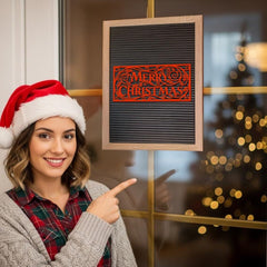 Christmas home entrance wooden decor