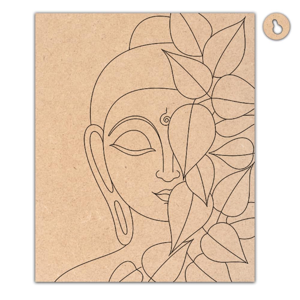 Laser-cut MDF base for artwork