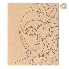 Laser-cut MDF base for artwork