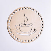 Cliths Pack of 3 Wooden Crochet Bases Round Basket Bottoms with Holes for DIY Coasters Trivets Basket Making MDF Craft Supplies