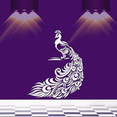 peacock wall painting stencil large