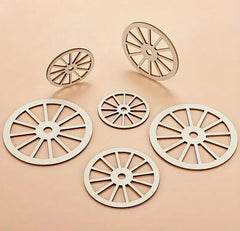 American Elm (10 Pieces Each) Wheel Shape MDF Cutouts Wooden Circles for DIY Crafts, Scrapbooking & Home Decor