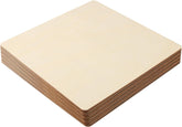 Stack of wooden sheets on a white background