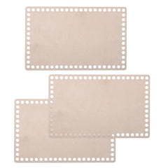 Cliths 3 Pcs Rectangle Wooden Basket Base MDF Crochet Bag Bottom for DIY Knitting, Weaving & Craft Blank Craft Pads
