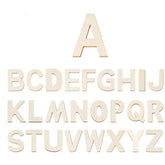 Set of wooden letters from A to Z on a white background