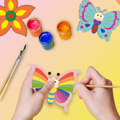 wooden butterfly and flower cutouts
