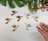 American Elm 30 Pcs Unfinished Wood Hummingbird Earring Blanks DIY Craft Kit MDF Jewelry Making Supplies for Women