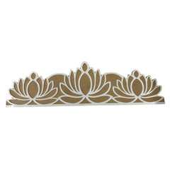 Decorative wall art with lotus flower design on a white background