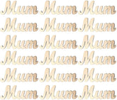 Cliths 25 Pcs Wooden ABC Letters MUM Letters for Mother's Day Decor, DIY Unfinished Wood Cutouts MDF Craft Ornaments