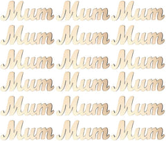 Cliths 25 Pcs Wooden ABC Letters MUM Letters for Mother's Day Decor, DIY Unfinished Wood Cutouts MDF Craft Ornaments