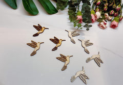 American Elm 30 Pcs Unfinished Wood Hummingbird Earring Blanks DIY Craft Kit MDF Jewelry Making Supplies for Women