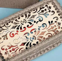 Cliths 2 Pcs Rectangular Wooden Bag Bases Unfinished Knitting Storage Bag Bottom for DIY Crafting & Weaving MDF Board