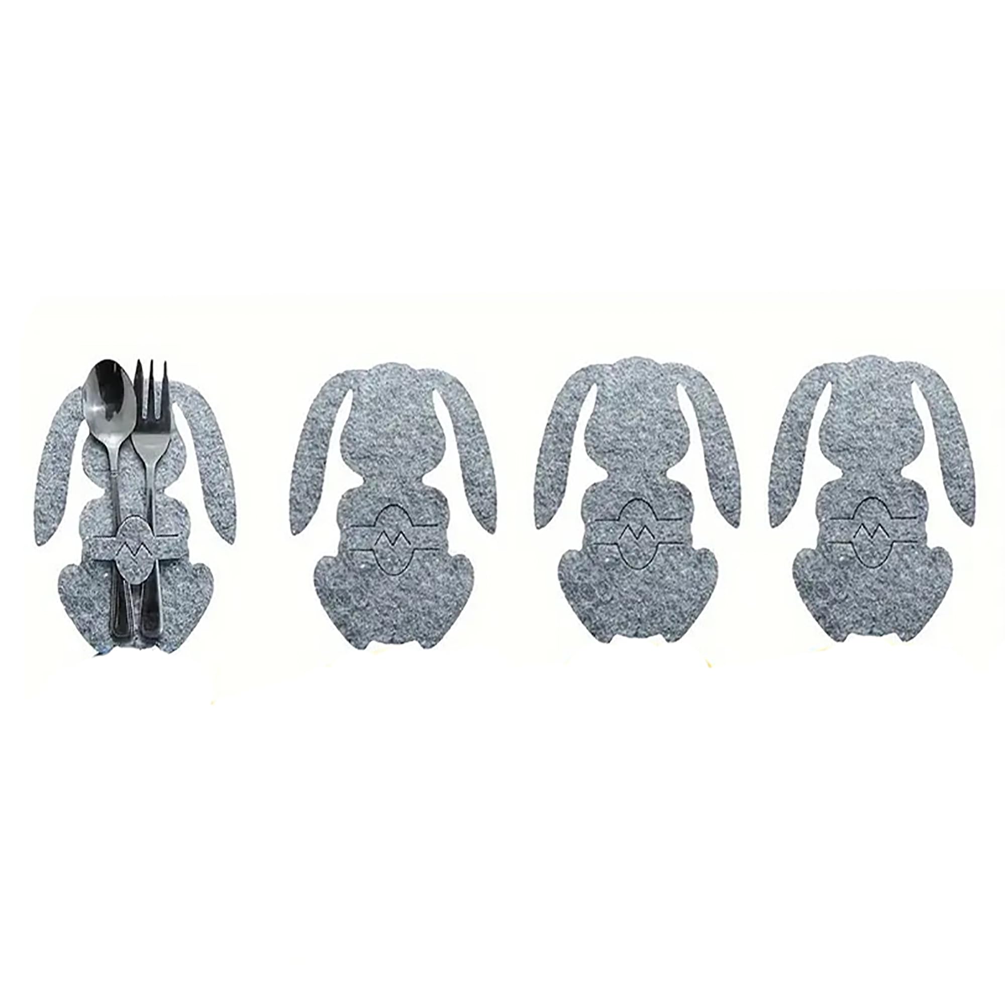 holiday themed bunny cutlery sleeves for spring celebrations