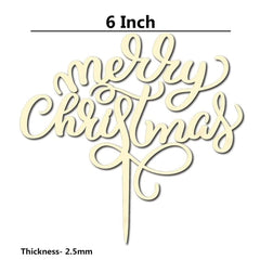 Cliths "Our First Christmas" Cake Topper Personalized Wooden Decor, Rustic & Holiday Wedding Cake Decoration