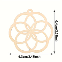 Cliths 10pcs Unfinished Wood Circles for DIY Crafts Craft Rounds Lightweight Hanging Decor Wedding Party Holiday Decorations