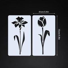 diy floral wall decor stencils