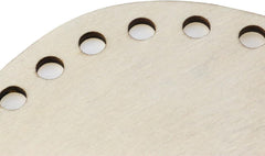 Cliths 4 Pcs Oval Wooden Basket Bottom Shapers DIY Craft Bases for Knitting Crochet Bags Basket Weaving Blank Hollow Design