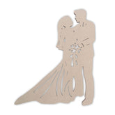 Cliths Bride & Groom Wood Cutout Romantic Sizes MDF Wedding Couple Craft & Wall Art 2.7mm Thick