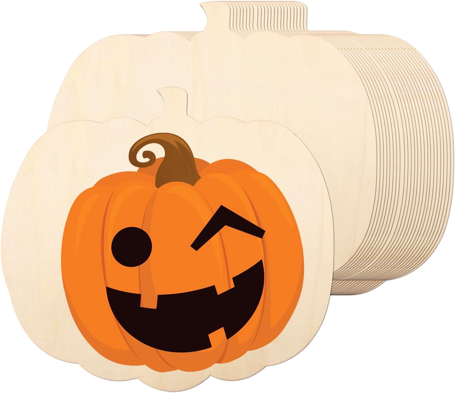 wooden pumpkin cutouts