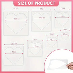 fabric wall decor heart stencils