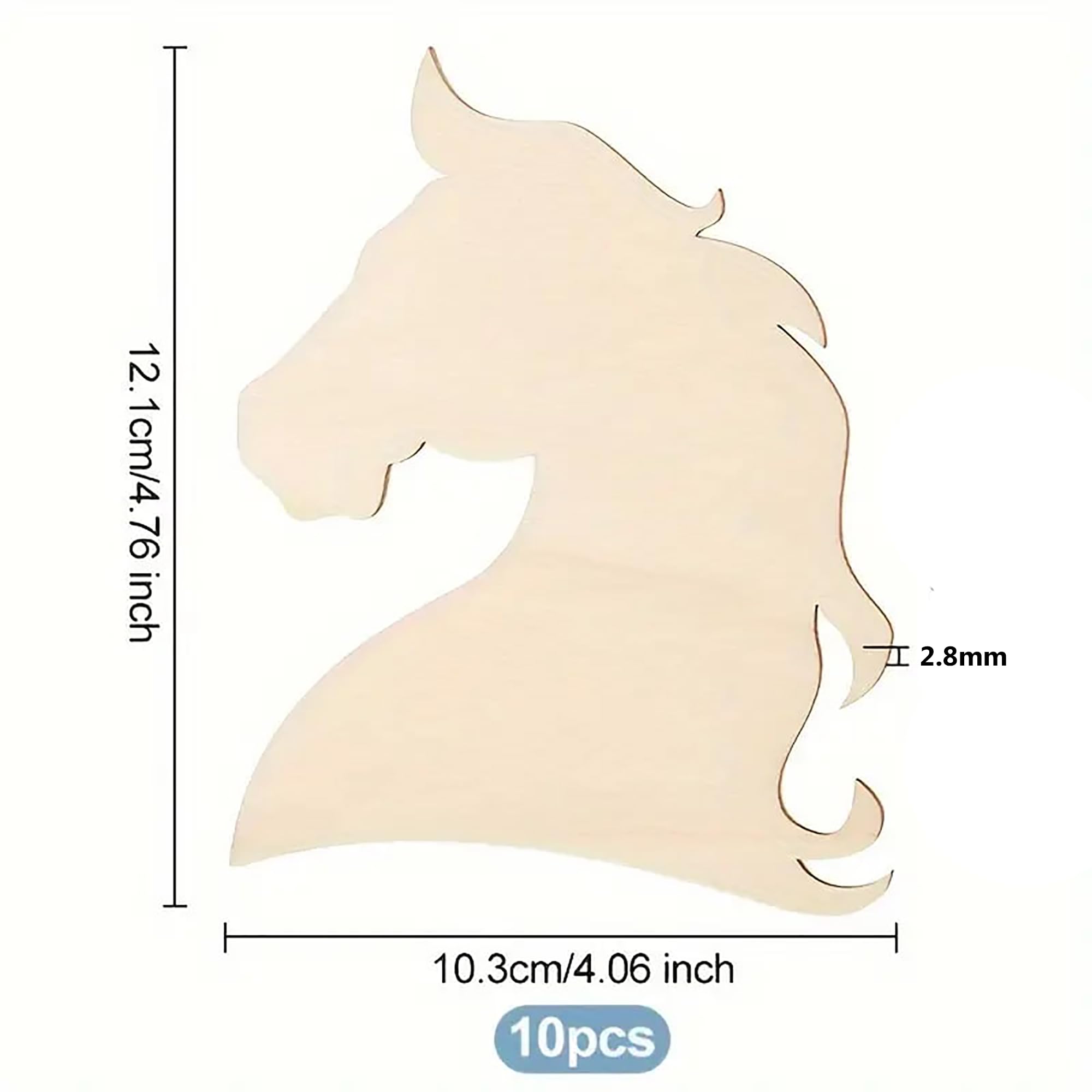 unfinished wooden horse head shapes for diy craft projects