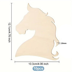 unfinished wooden horse head shapes for diy craft projects