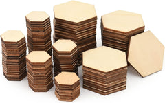 Whittlewud 3 Pack Hexagon MDF Boards Craft Panels DIY Painting, Decoupage & Lippan Art