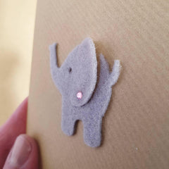 Cliths Grey Elephant Die Cut Felt Shapes for DIY Crafts Felt for Scrapbooking, Decorations, Kids Crafts, Card Making
