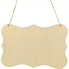 unfinished wooden hanging signs