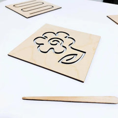 Cliths Montessori Wooden Tracing Stencil Pre-Writing Boards for MDF Boards