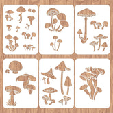 mushroom wall stencils reusable set