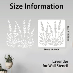 lavender stencil for wood furniture painting