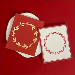 Cliths Set of 6 Rosemary Wreath Stencil Cutouts for Wall Painting Journaling Scrapbooking Card Making Reusable Plastic Stencil Template