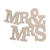 Cliths Mr & Mrs Wood Cutout MDF Wedding Sign for Couple Decor & Gifts 2.7mm Thick