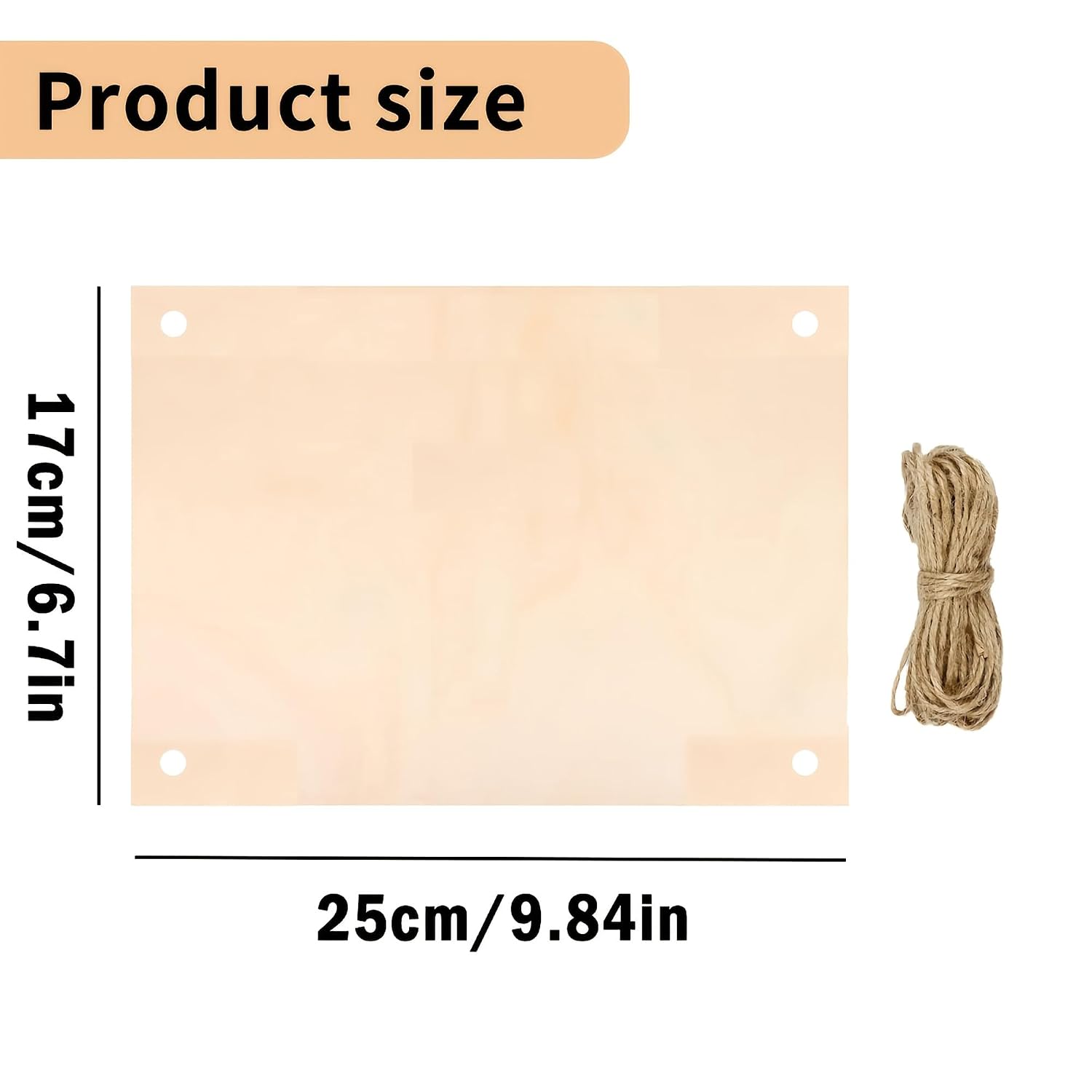 7.87 inch round mdf craft frame