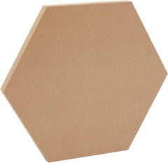 Whittlewud 3 Pack Hexagon MDF Boards Craft Panels DIY Painting, Decoupage & Lippan Art