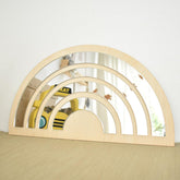 American Elm Rainbow Mirror Shatterproof Wooden Mirror for Nursery & Kids Room Decor Pine MDF Rainbow Wall Art with Safe Acrylic Reflection