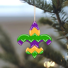 American Elm 10 Pcs Wooden Mardi Gras Ornaments to Paint, DIY Blank Unfinished Wood Discs Ornament for Crafts