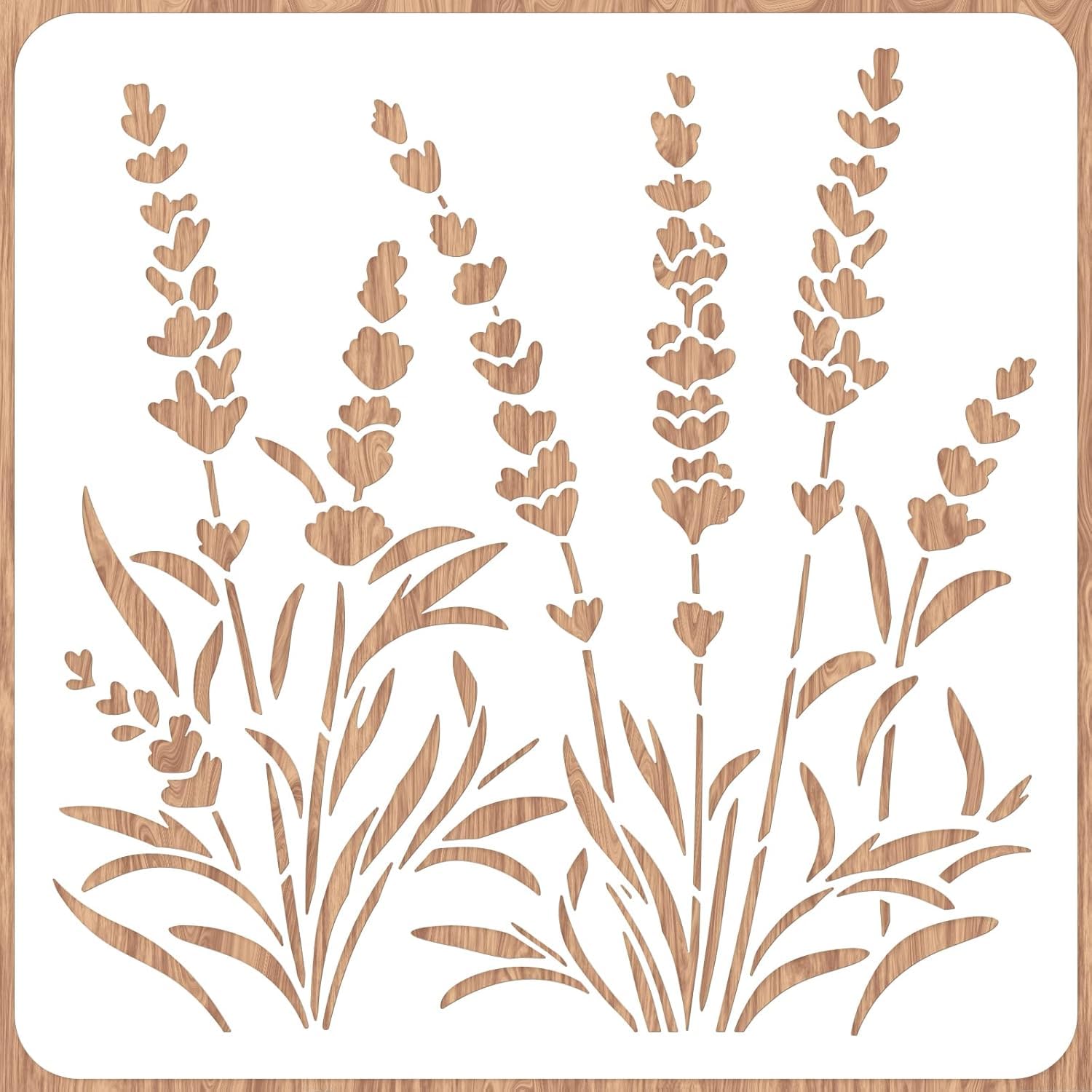 floral lavender painting stencil for wall