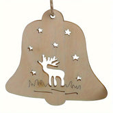 wooden christmas bell ornaments